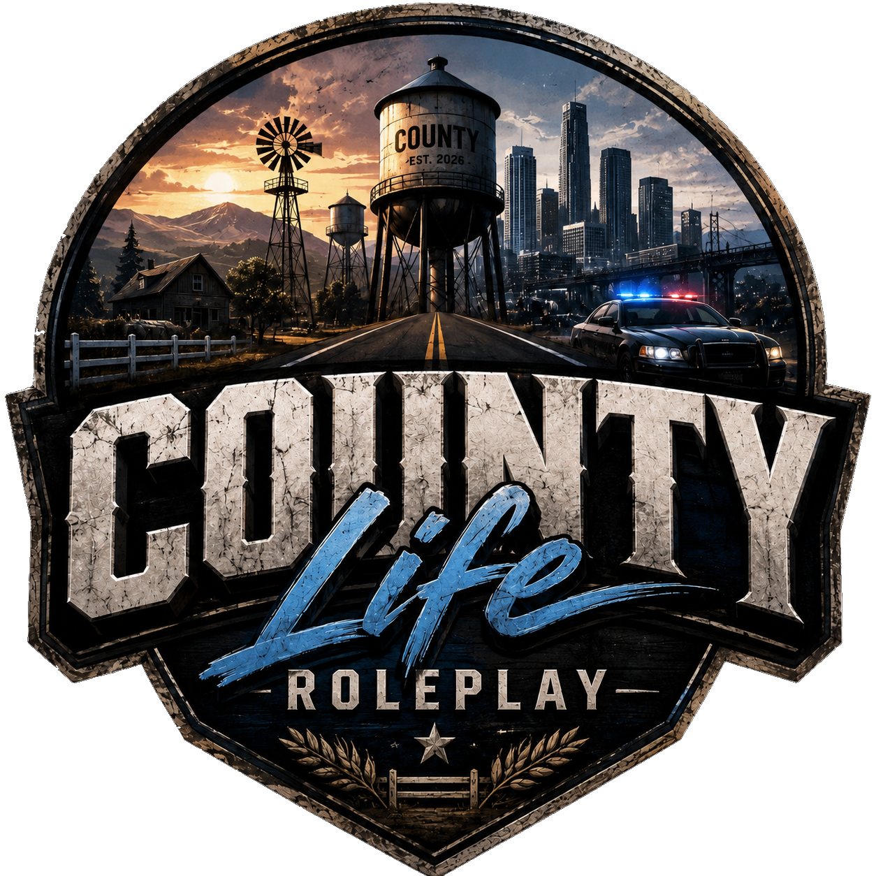County Life Roleplay badge logo